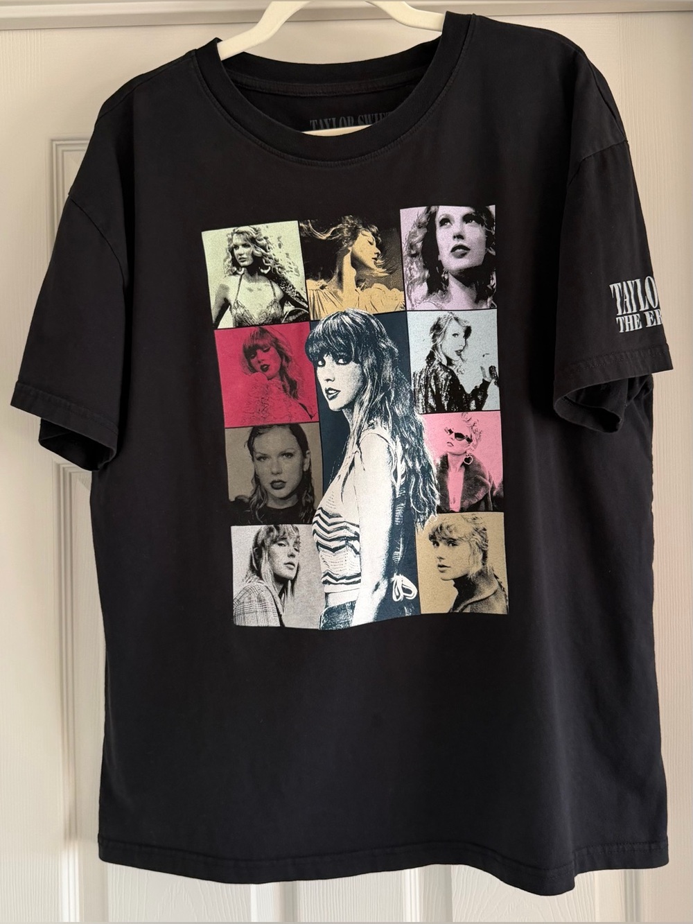 ✨ Taylor Swift / Swifties ERAS TOUR includes US Dates, Black Graphic Tee - LARGE